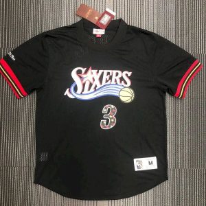 Allen Iverson Men's Black Player Jersey - Throwback Edition