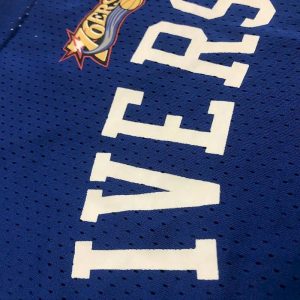 Allen Iverson Men's Blue Player Jersey - Throwback Edition