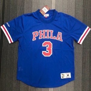 Allen Iverson Men's Blue Player Jersey - Throwback Edition